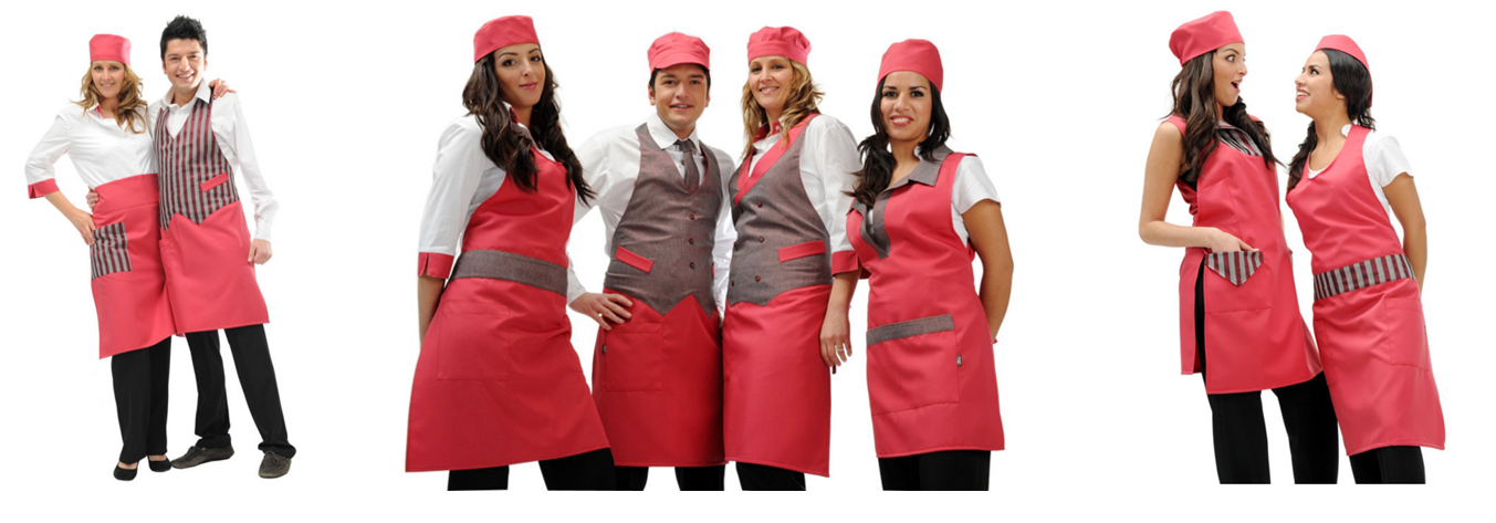 Professional work uniforms for cafes, coffee shops, ice cream shops, pastry shops and restaurants